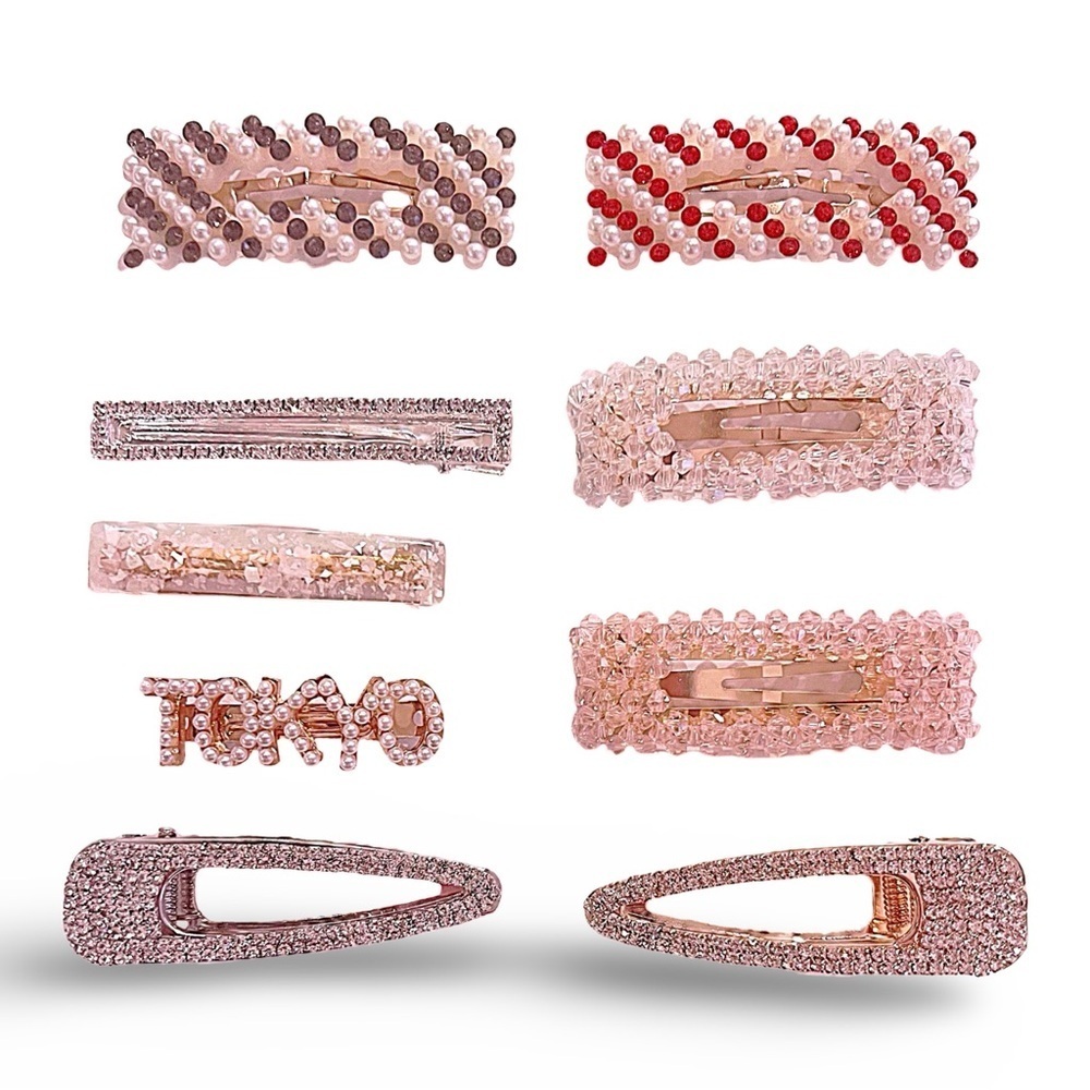Lot of 8 NEW A Pop Life Hair Clips. Retails for $12 pcs. Preppy Chic Glam Fall
